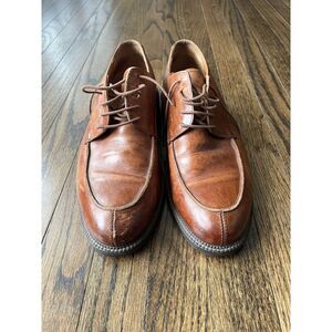 Johnston Murphy Passport Oxford Mens 10.5 M Brown Leather Lace Up Apron Toe Shoe